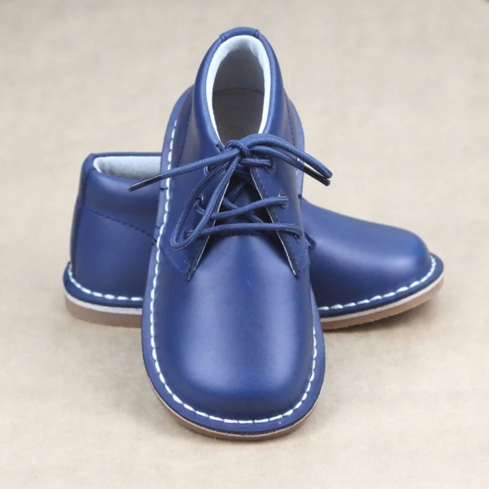 L’Amour Size 13 Navy Logan lace up mid-top shoe